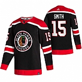 Chicago Blackhawks 15 Zack Smith Black Adidas 2020-21 Reverse Retro Alternate Jersey Dzhi,baseball caps,new era cap wholesale,wholesale hats
